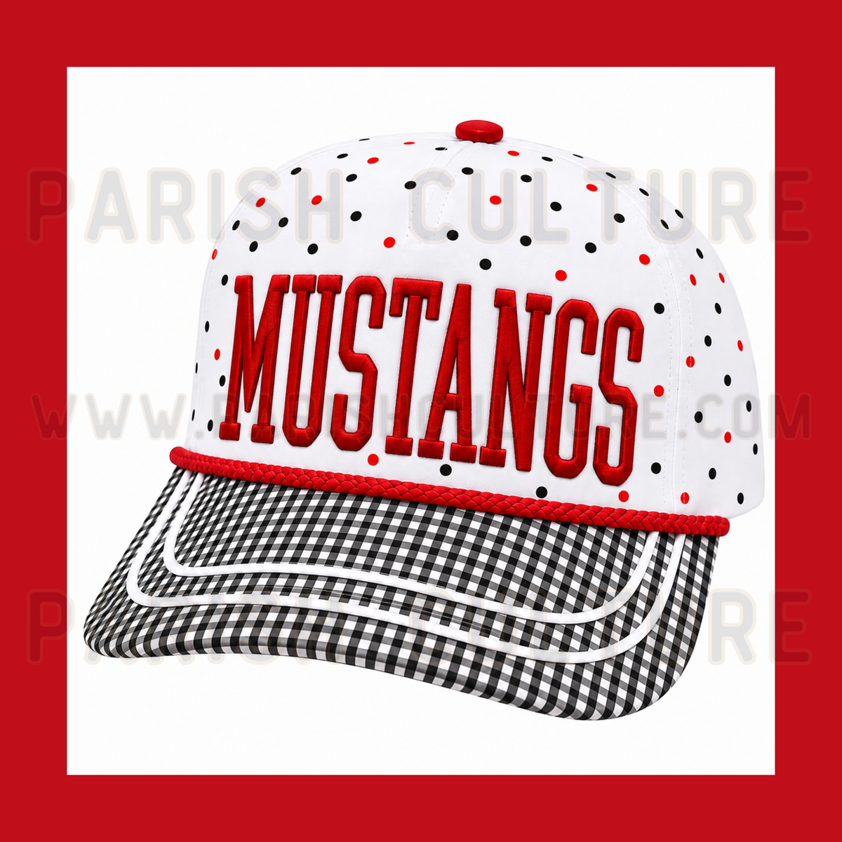 Polka dot mascot hats