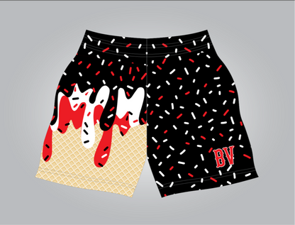 BV black drip shorts