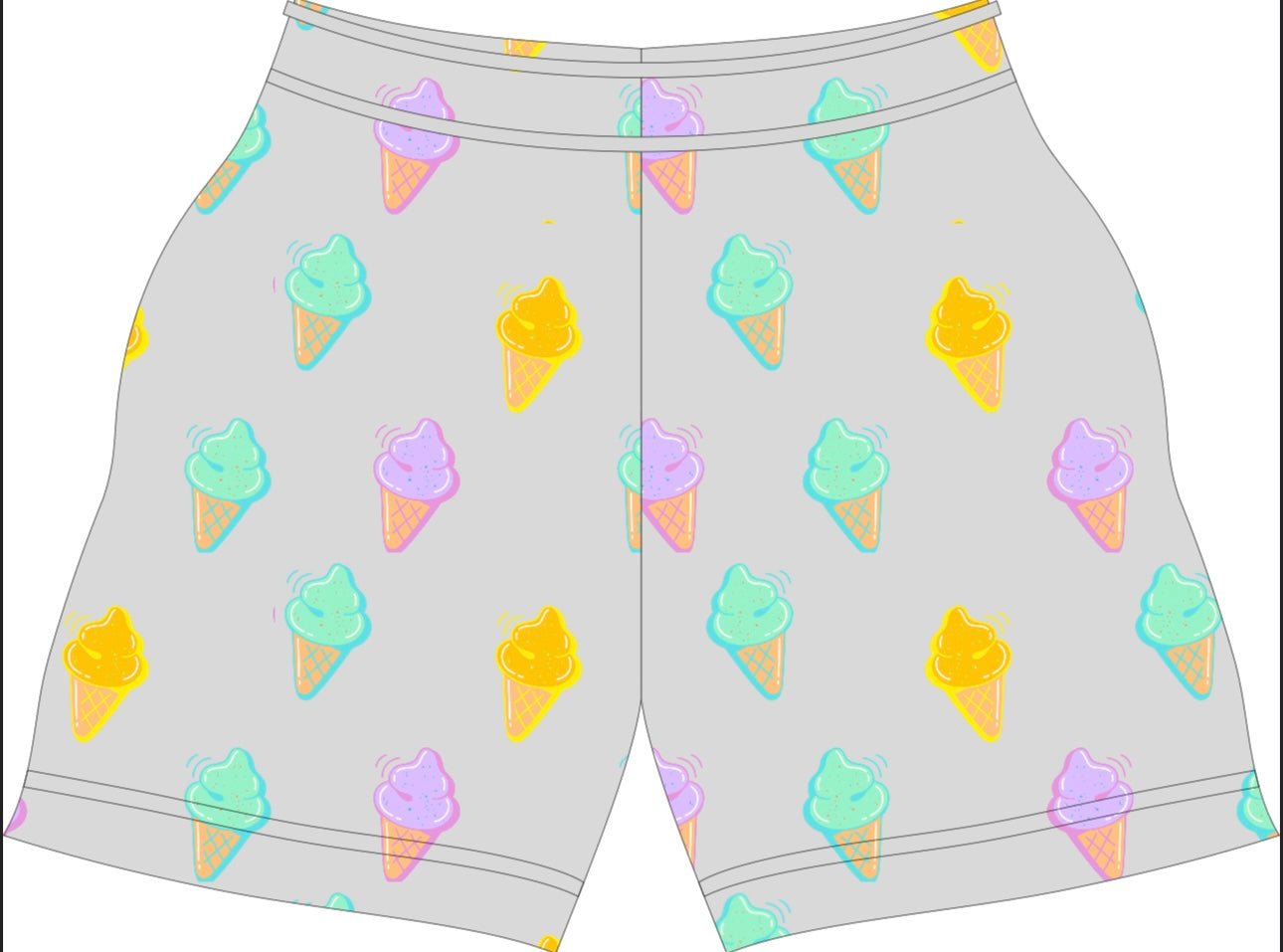 Neon ice cream shorts