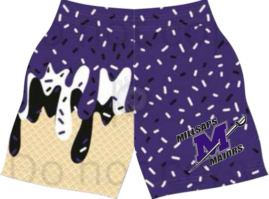 Millsaps drip athletic shorts