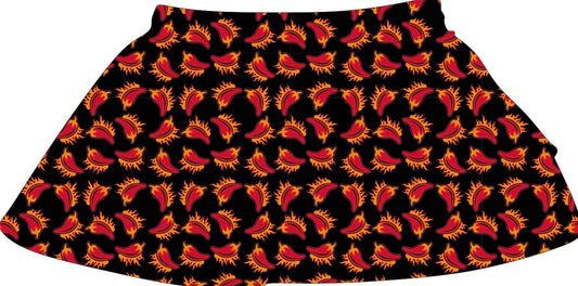Chili pepper athletic skort