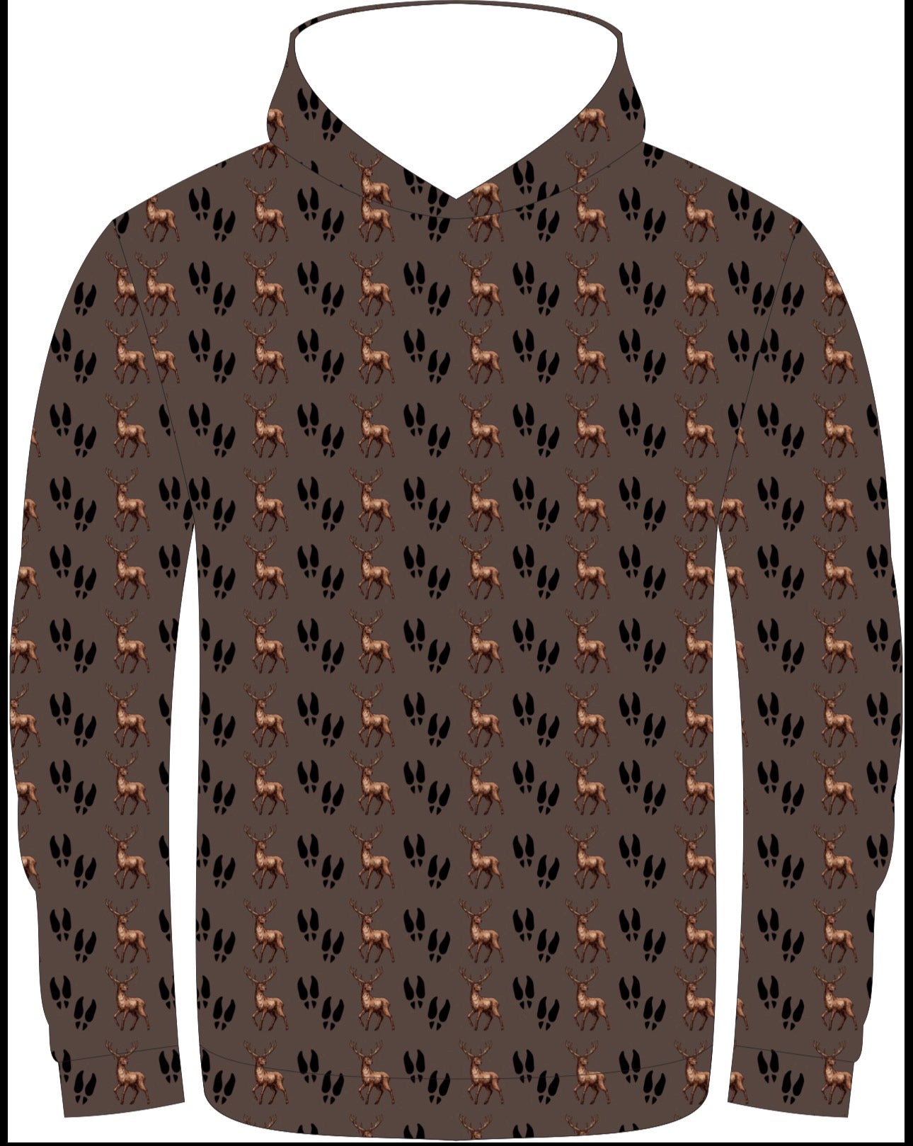 Deer Tracks LS hooded shirt