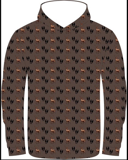 Deer Tracks LS hooded shirt