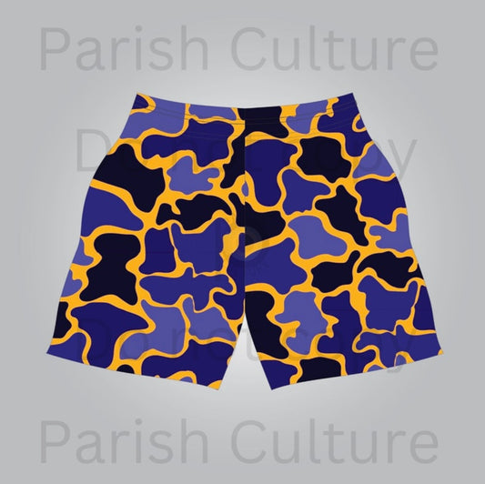 Purple camo shorts