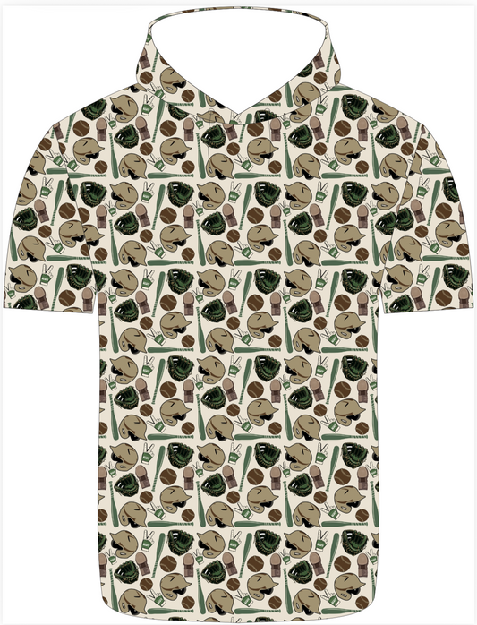 Hunter baseball SS hooded shirt