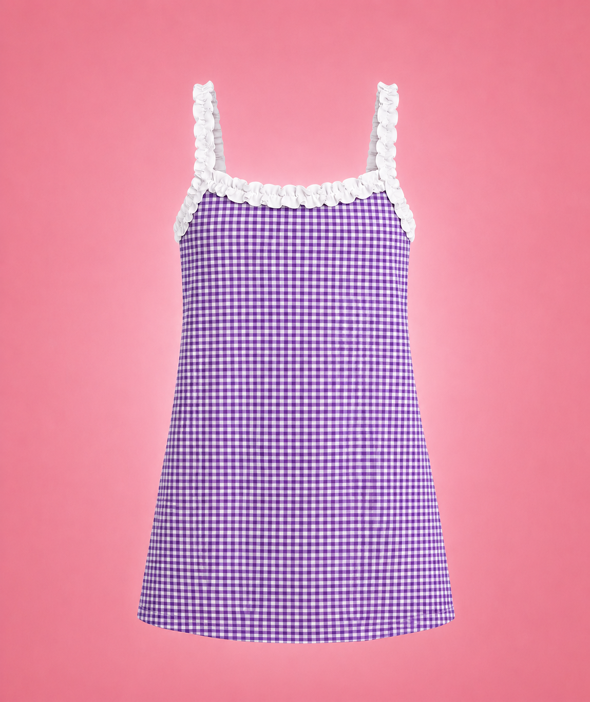 PREORDER- gingham ruffle strap dress- ETA LATE SEPTEMBER