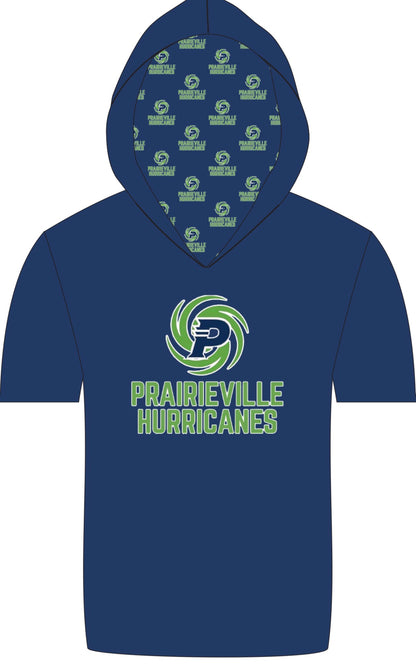 Prairieville SS hooded athletic shirt