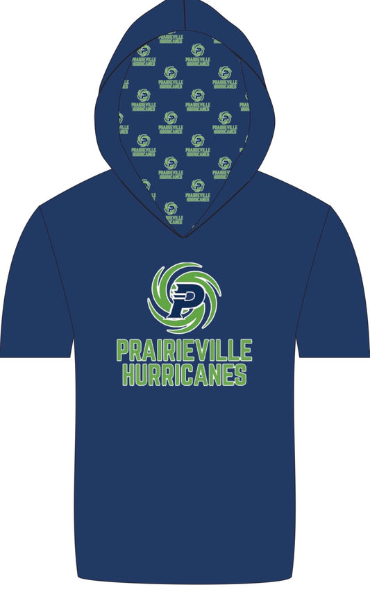 Prairieville SS hooded athletic shirt