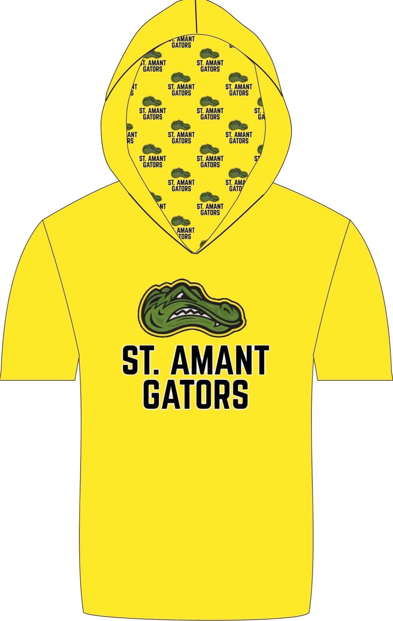 St. Amant SS hooded athletic shirt