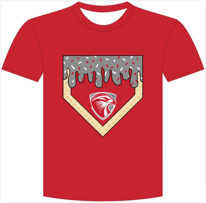 Red Redhawk drip shirt