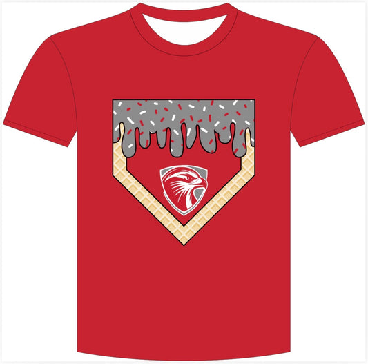 Red Redhawk drip shirt