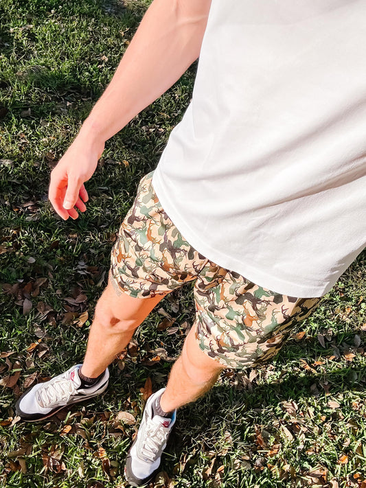 Deer camo shorts