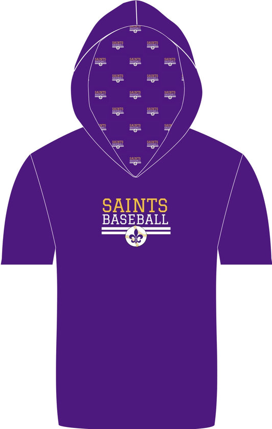Saints hooded SS athletic shirt
