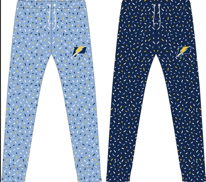 POWER- light blue sprinkle pants- youth