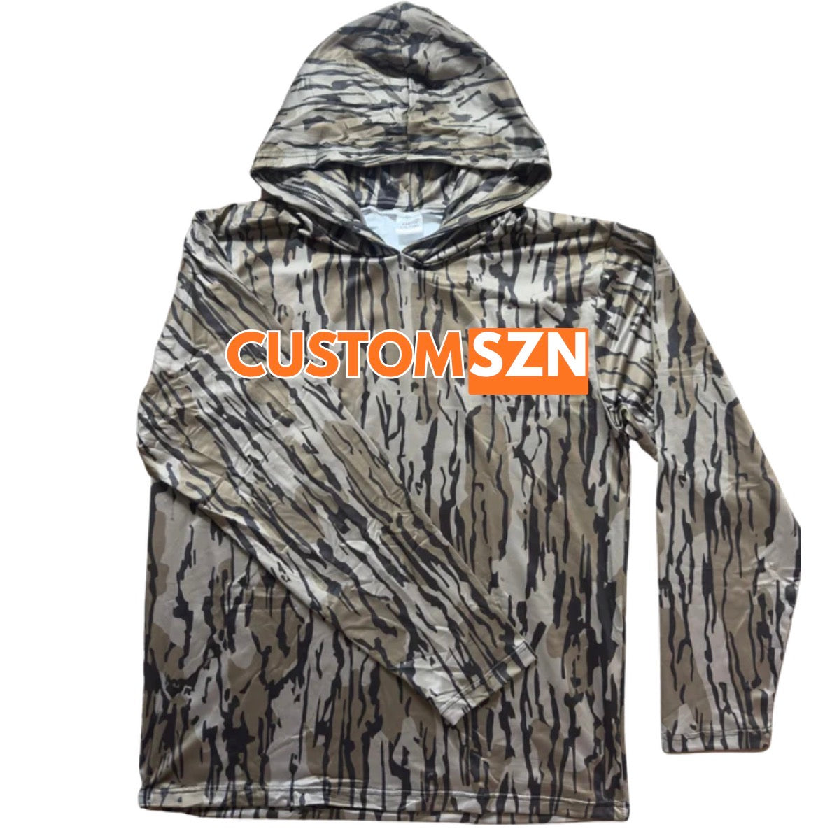 Custom hooded camo shirt- long sleeve