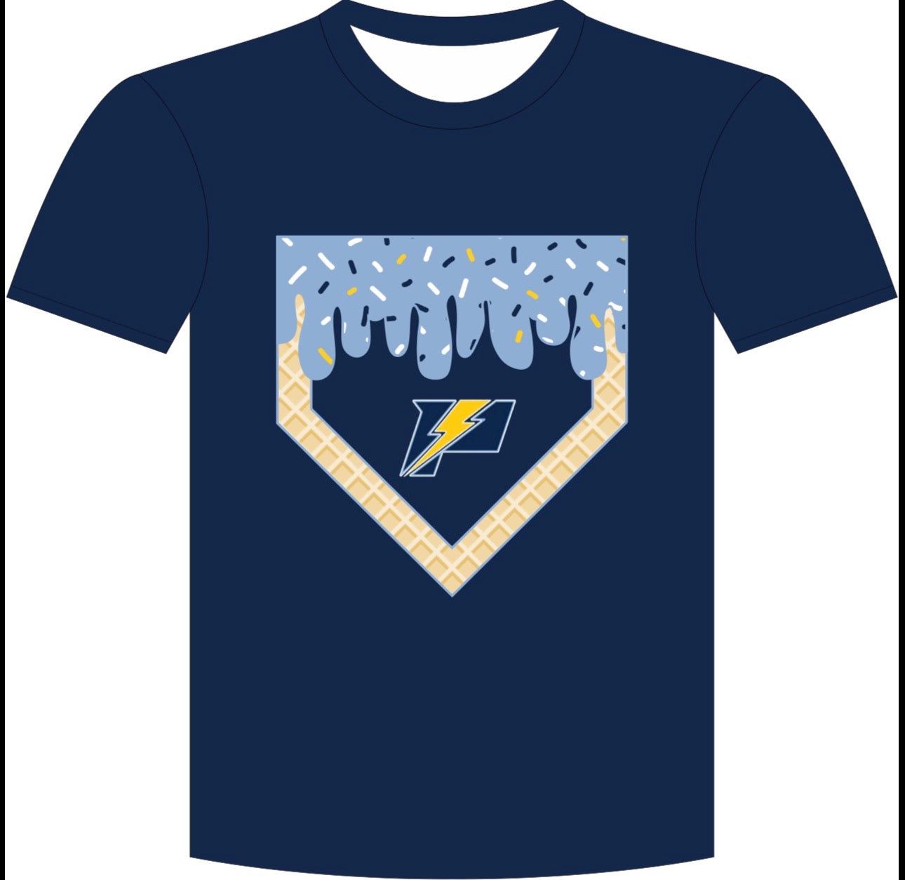 POWER- navy drip shirt- adult