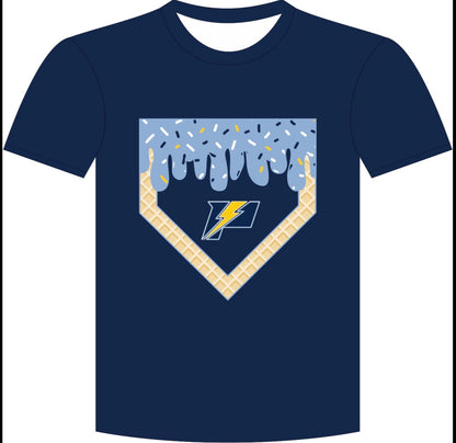 POWER- navy drip shirt- adult