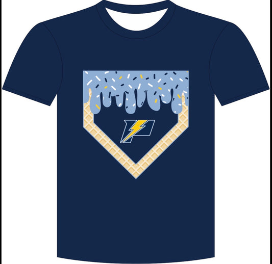 POWER- navy drip shirt- youth