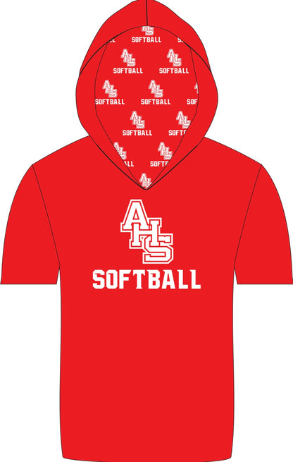 AHS softball hooded athletic shirt