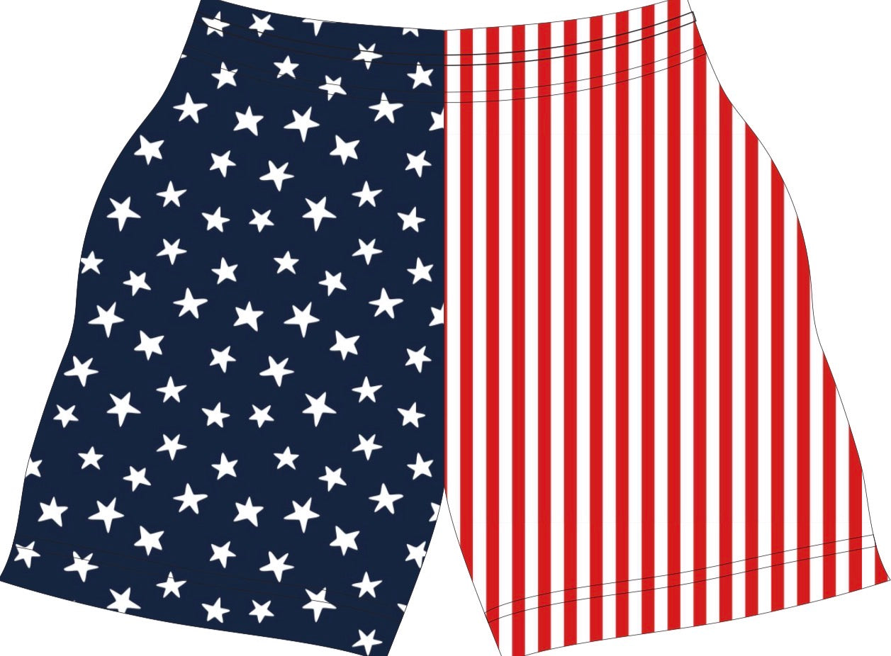 USA Stars and Stripes athletic shorts