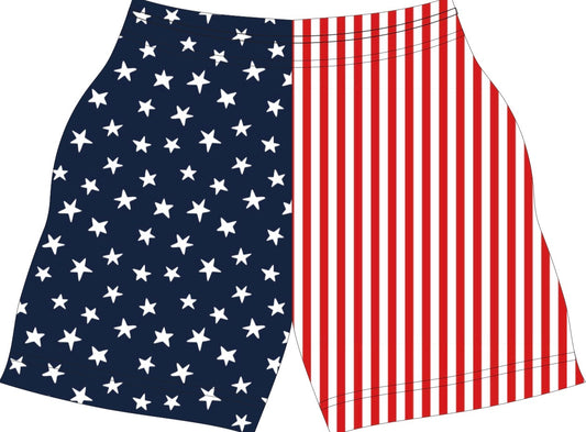 USA Stars and Stripes athletic shorts