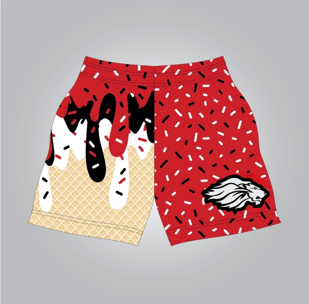 Lions red shorts