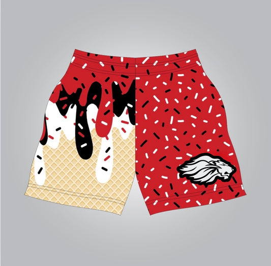 Lions red shorts