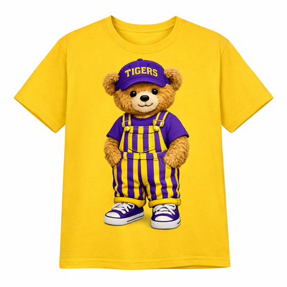 Tiger striped teddy unisex athletic shirt