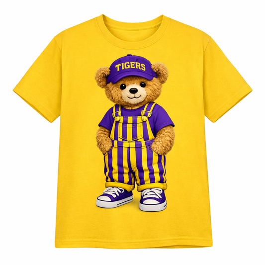 Tiger striped teddy unisex athletic shirt