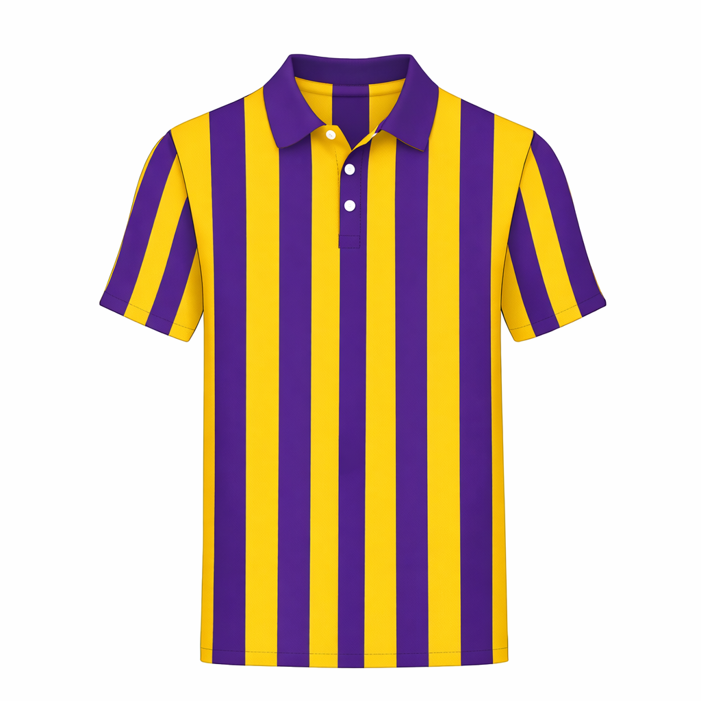 Striped athletic polo