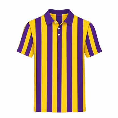 Striped athletic polo