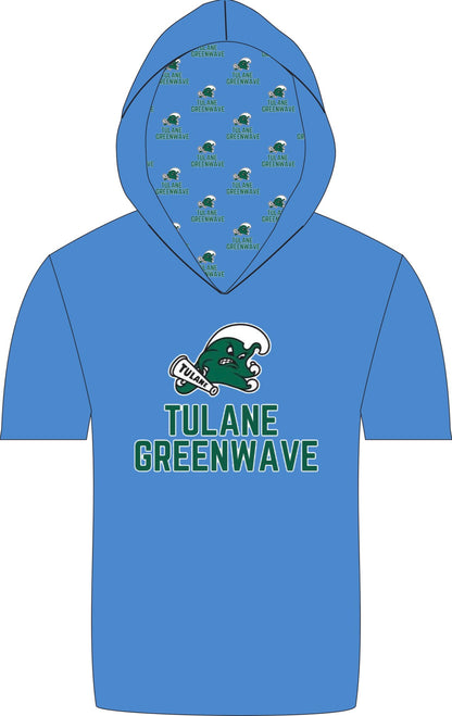 Tulane SS hooded athletic shirt