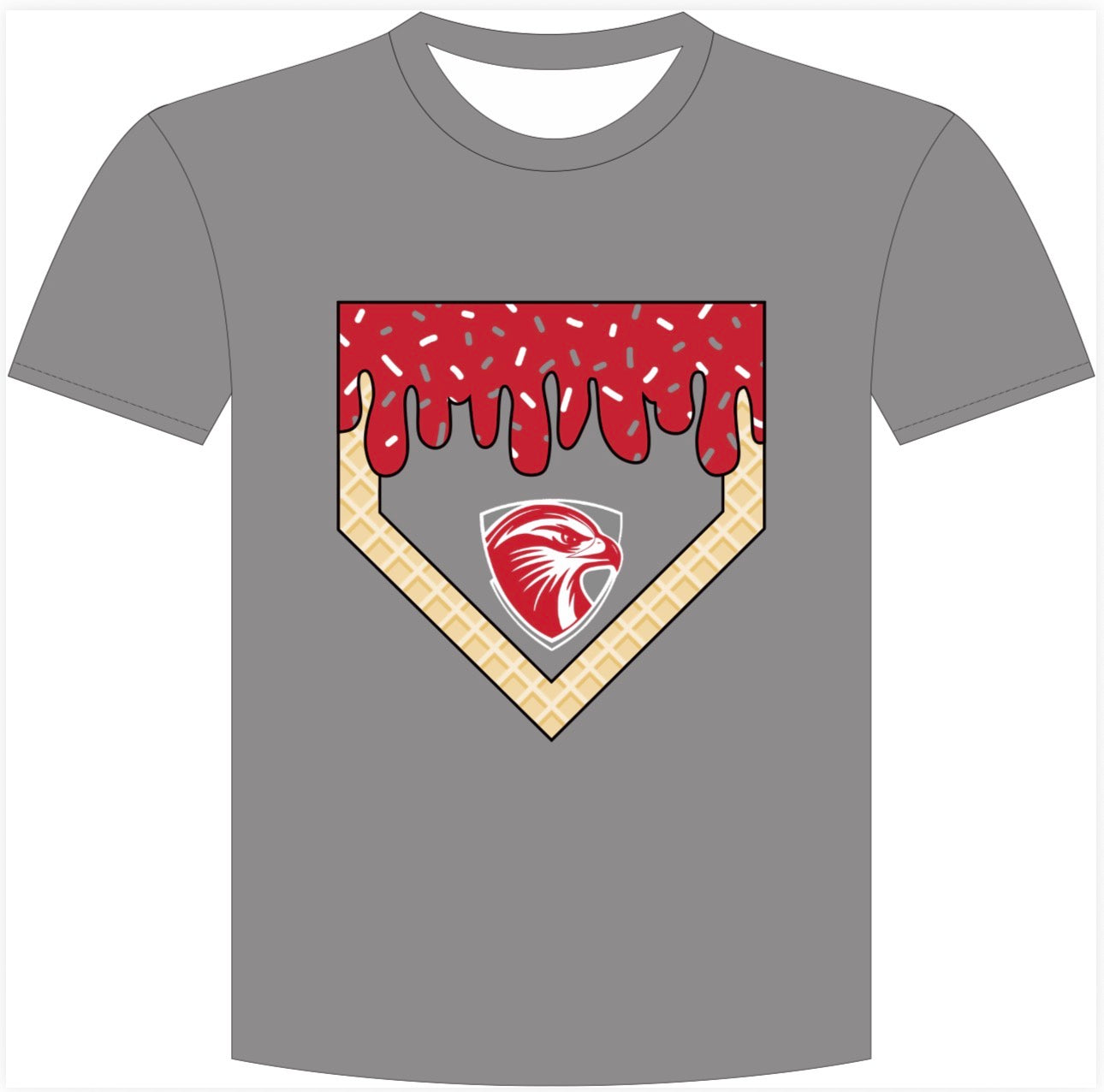 Gray Redhawk drip shirt
