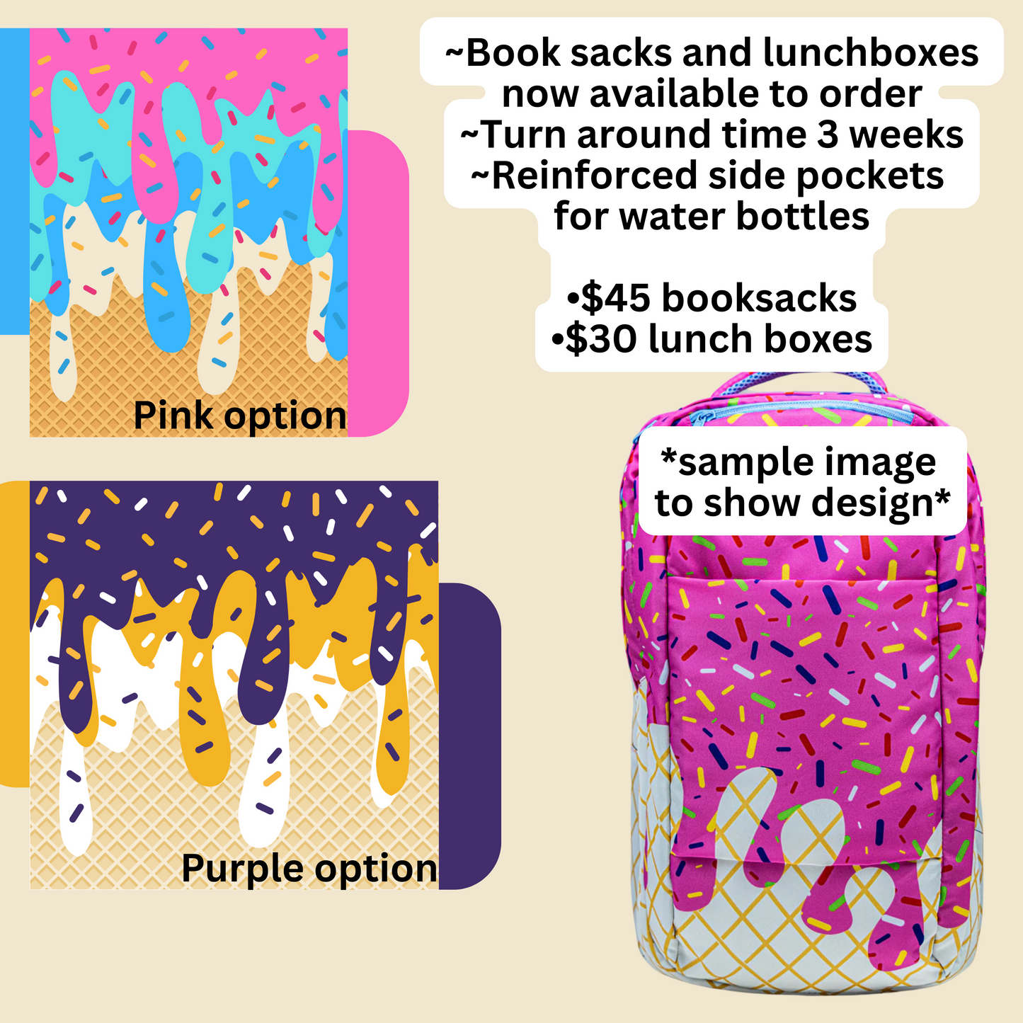CUSTOM COLOR new style booksack