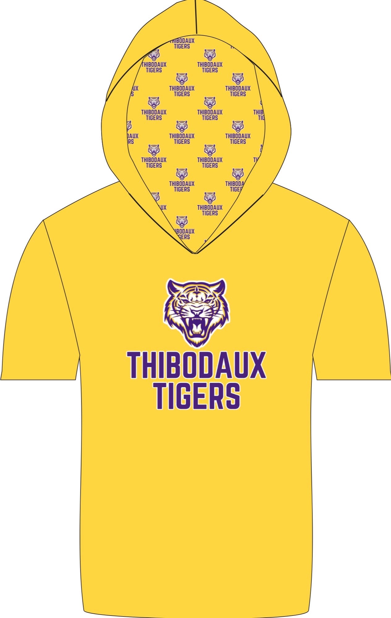 Thibodaux SS hooded athletic shirt