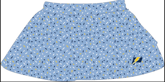 POWER- light blue sprinkle skirt- youth
