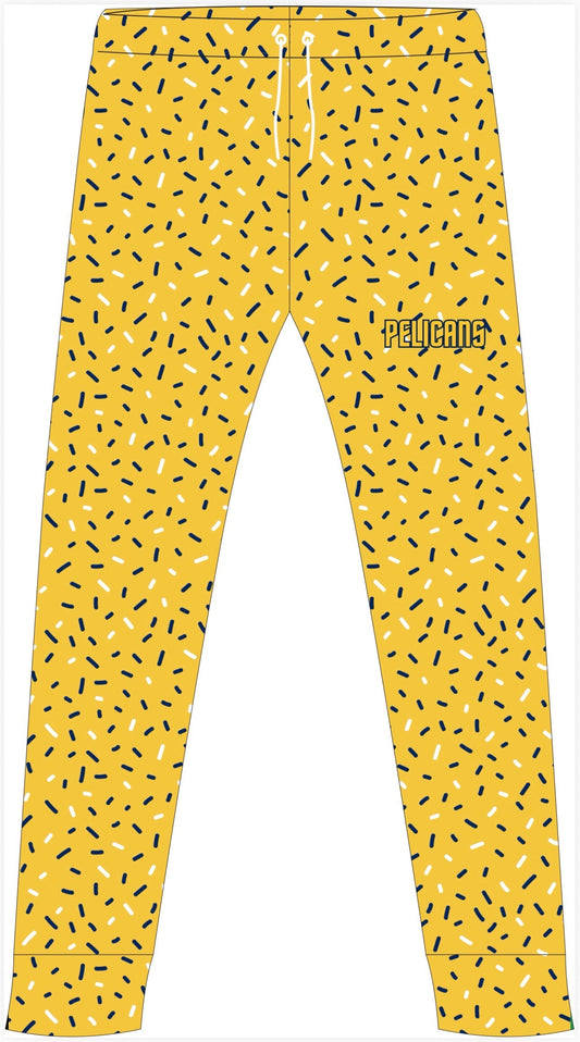 Yellow Pelicans sprinkle joggers