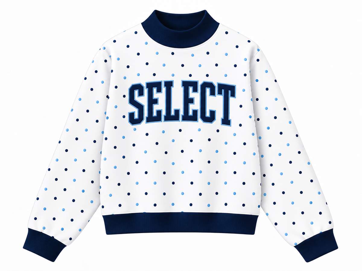 Polka Dot Mockneck
