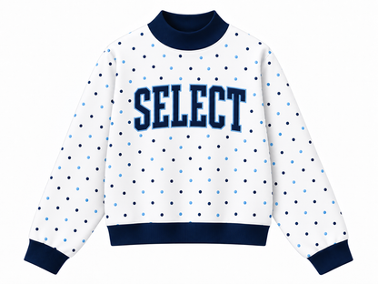 Polka Dot Mockneck