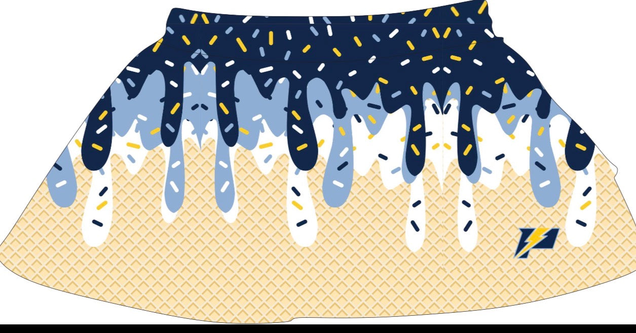 POWER- navy drip skirt- youth