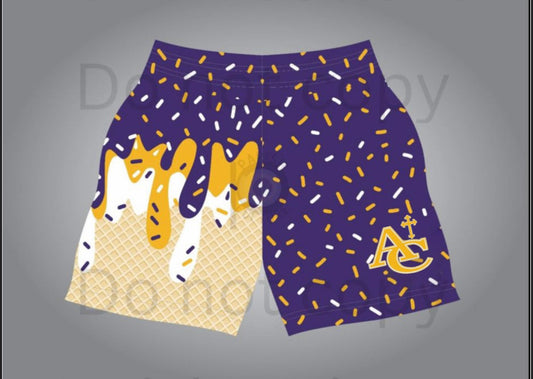 Ascension Catholic drip shorts