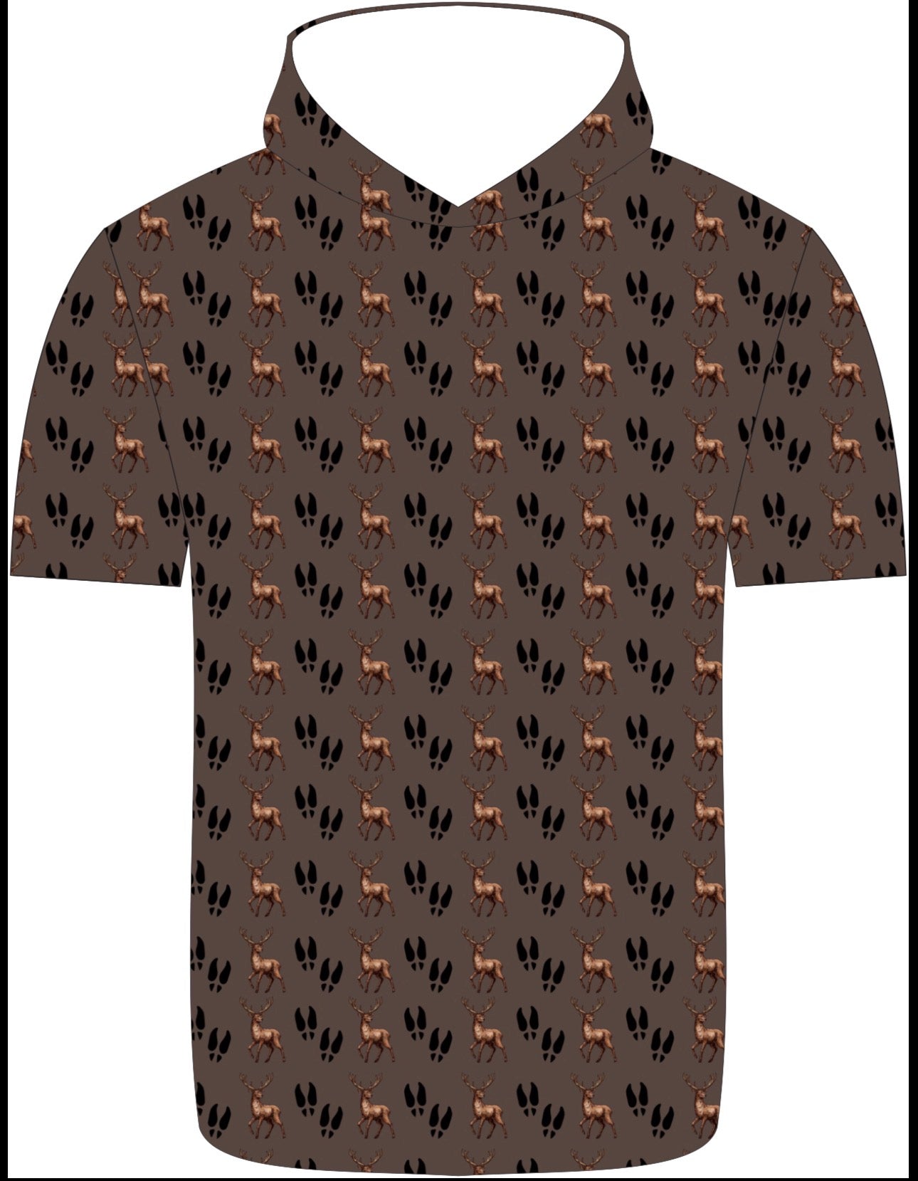 Deer Tracks SS hooded shirt- youth