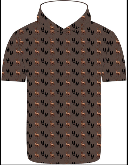 Deer Tracks SS hooded shirt- youth