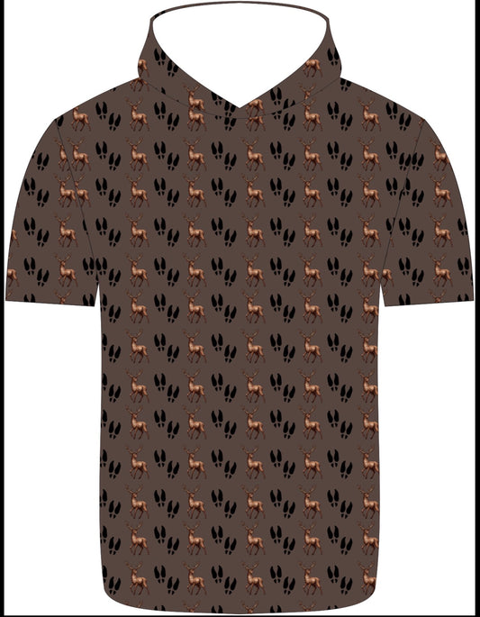 Deer Tracks SS hooded shirt- youth