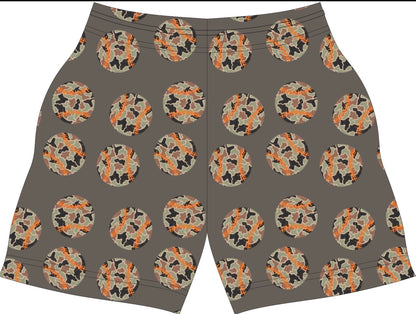 Camo and curveballs athletic shorts