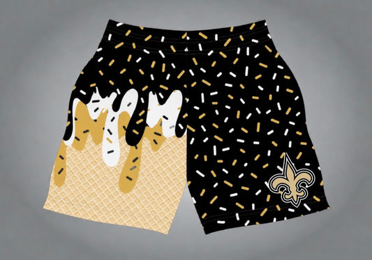 Saints drip athletic shorts
