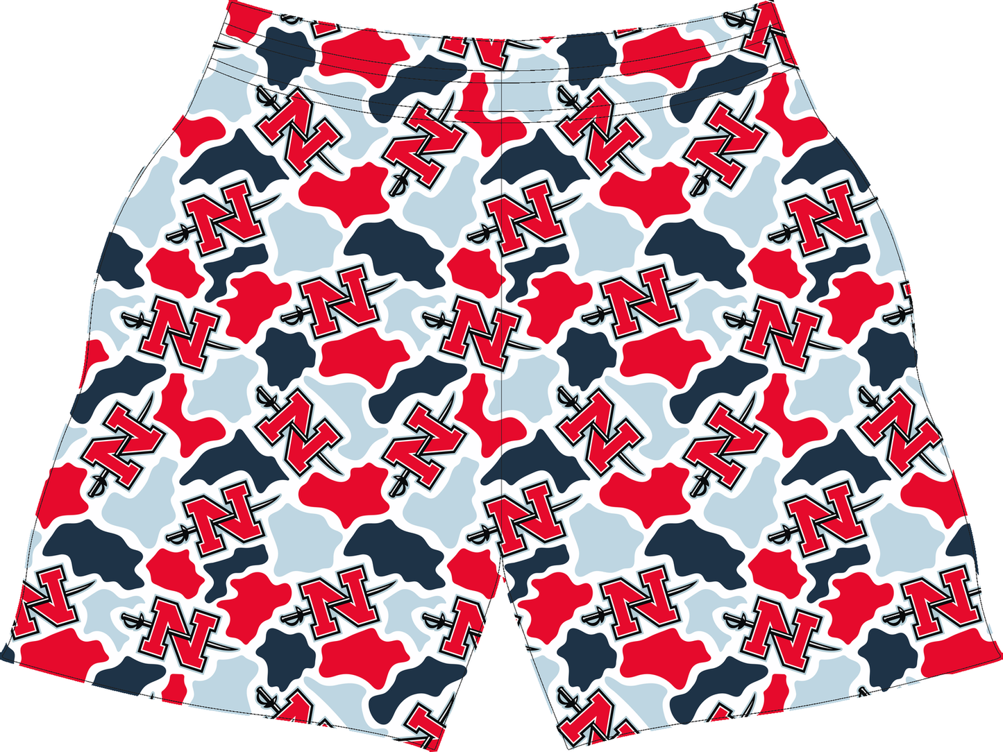 Nicholls Camo Boy Shorts mockup