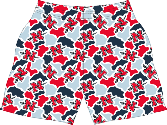 Nicholls Camo Boy Shorts mockup