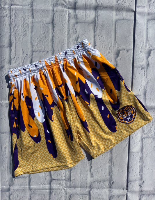 Tiger cone drip shorts