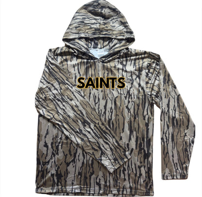 Custom hooded camo shirt- long sleeve
